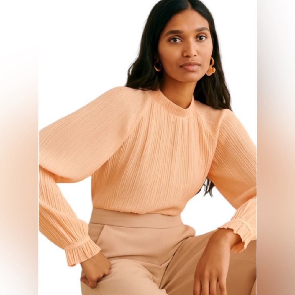 Sezane Sybille Peach Blouse